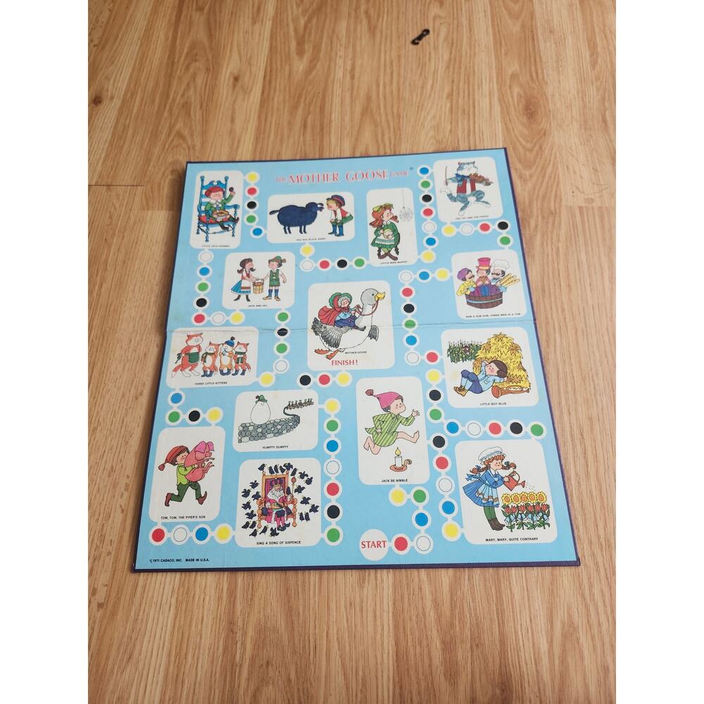 Vintage Cadaco Mother Goose Board Game 1971 Board Only Replacement Piece